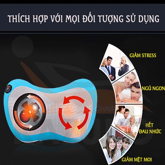 Gối Massage Nhiệt Hồng Ngoại Kazuko