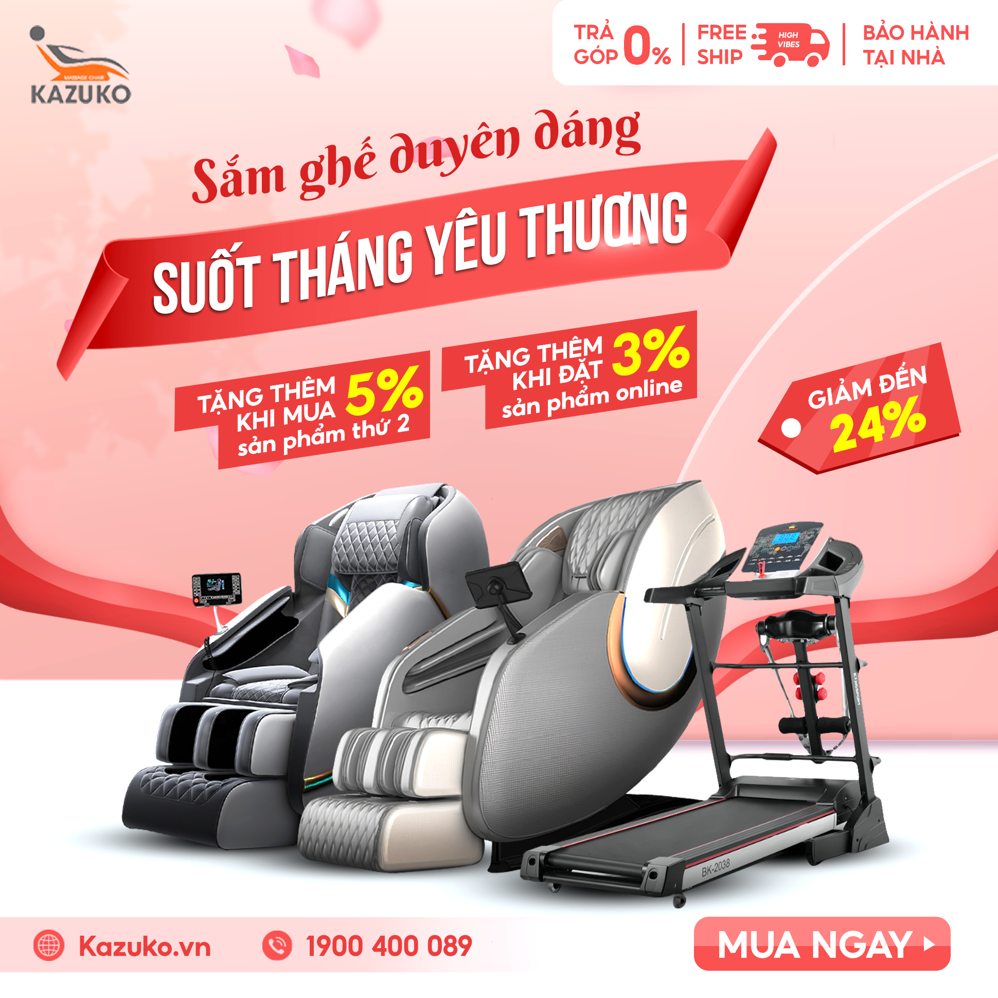 Ghế Massage Kazuko sẽ là món quà ý nghĩa cho những bà, các chị, các mẹ trong dịp 8/3 sắp tới. Hãy xem hình ảnh chi tiết của ghế Massage Kazuko và tìm hiểu về những tính năng đặc biệt của nó.